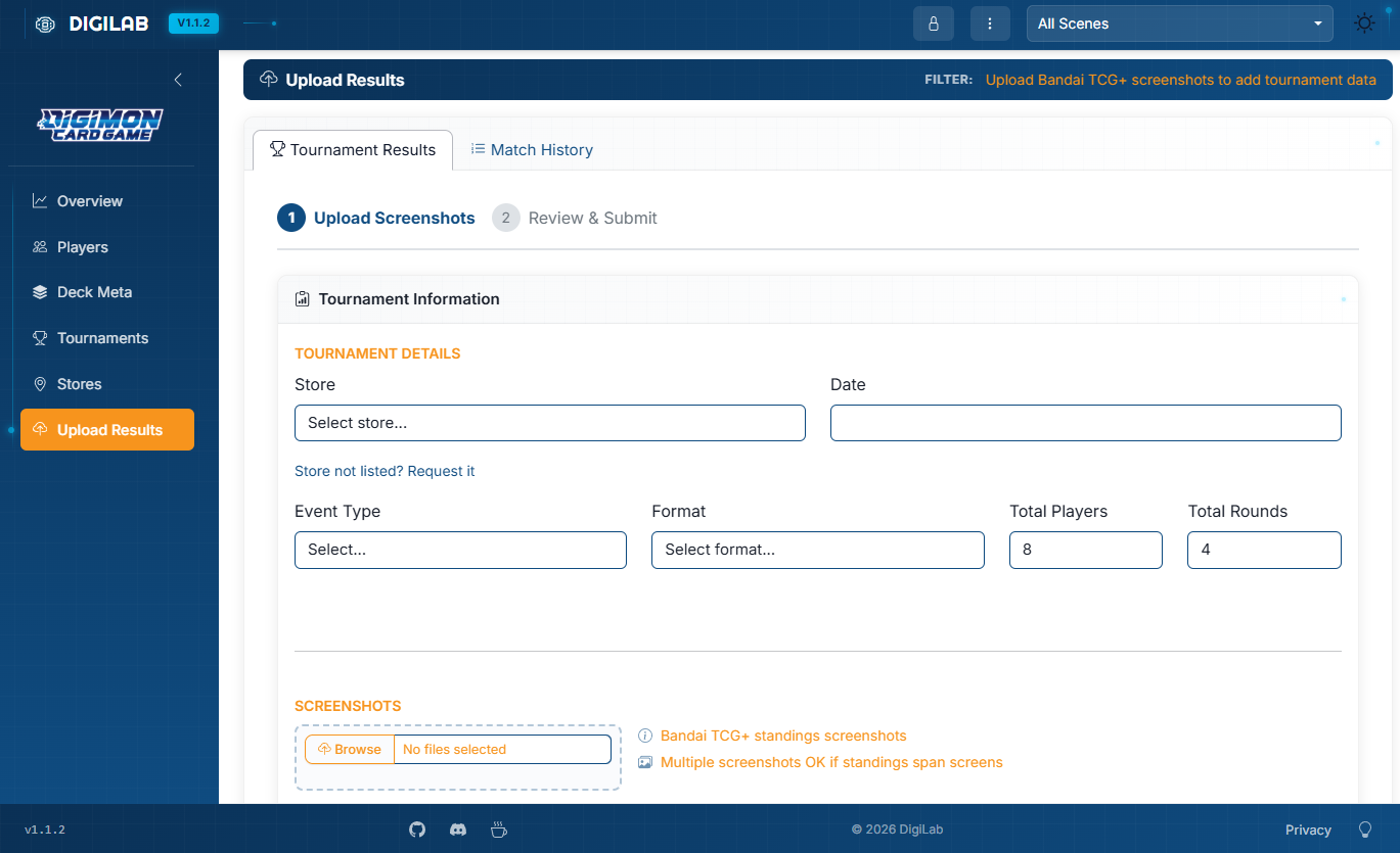 Uploading results to DigiLab